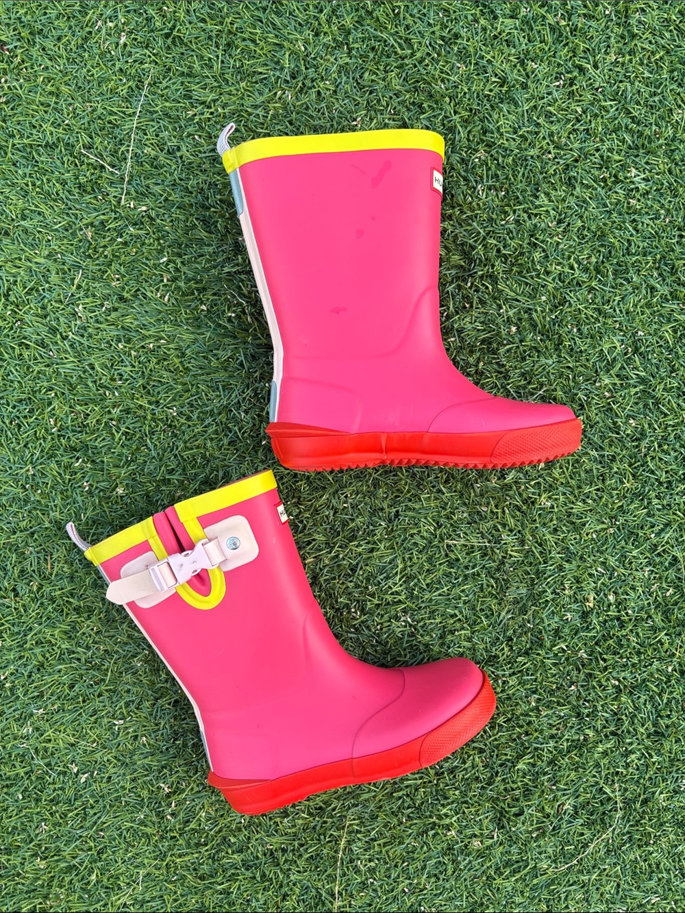 Hunter Originals Bright Pink Toddler Girls Kids Rain Boots in Size 10